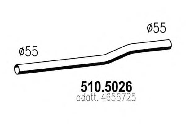 Труба выхлопного газа ASSO 510.5026