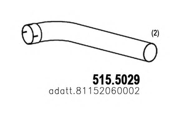 Труба выхлопного газа ASSO 515.5029