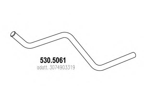 Труба выхлопного газа ASSO 530.5061