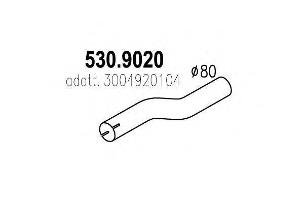 Труба выхлопного газа ASSO 530.9020
