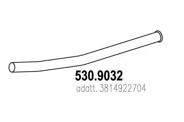 Труба выхлопного газа ASSO 530.9032