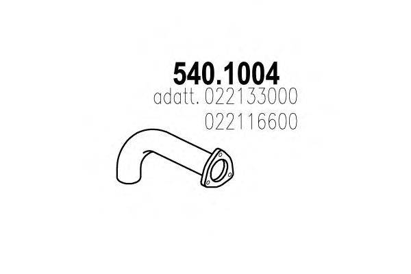 Труба выхлопного газа ASSO 540.1004