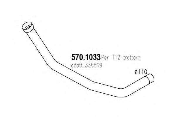 Труба выхлопного газа ASSO 570.1033