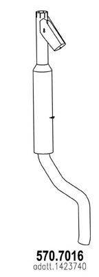 Средний / конечный глушитель ОГ ASSO 570.7016