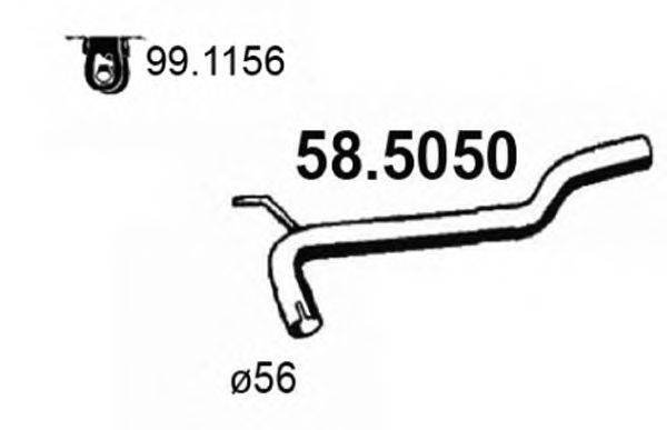 Труба выхлопного газа ASSO 58.5050
