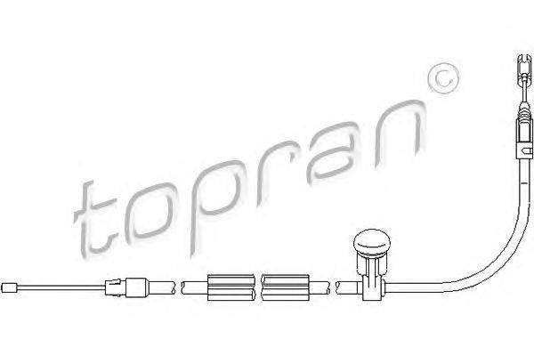 Трос, тормозной механизм рабочей тормозной системы TOPRAN 401909