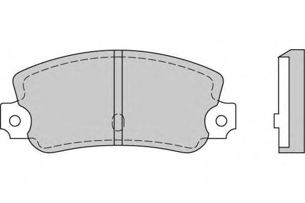 Комплект тормозных колодок, дисковый тормоз E.T.F. 12-0074