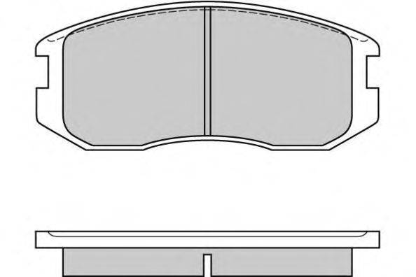 Комплект тормозных колодок, дисковый тормоз E.T.F. 120558
