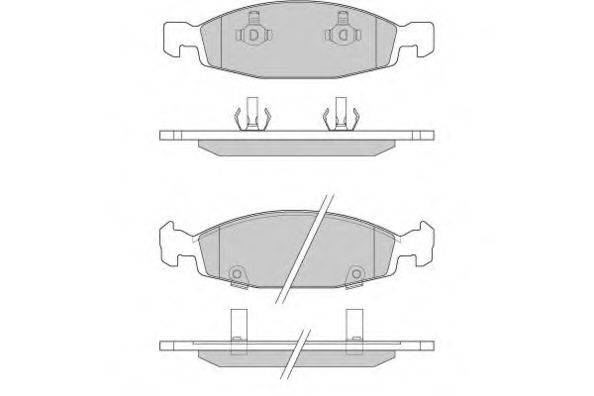 Комплект тормозных колодок, дисковый тормоз E.T.F. 23336