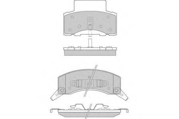 Комплект тормозных колодок, дисковый тормоз E.T.F. 12-0886