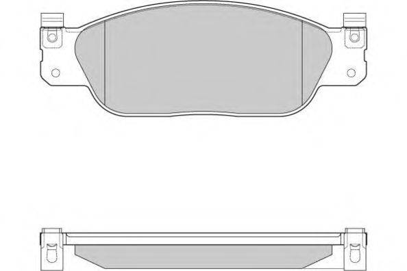 Комплект тормозных колодок, дисковый тормоз E.T.F. 12-0933