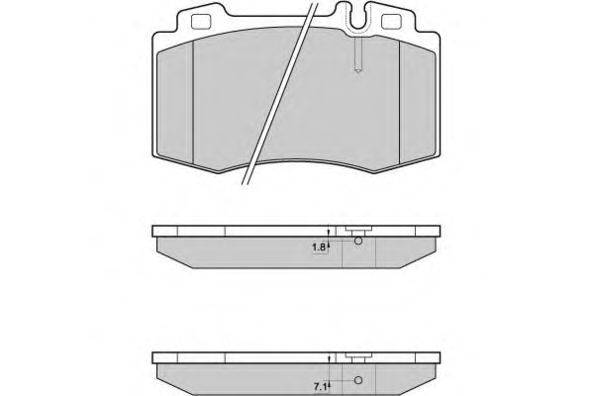 Комплект тормозных колодок, дисковый тормоз E.T.F. 23271
