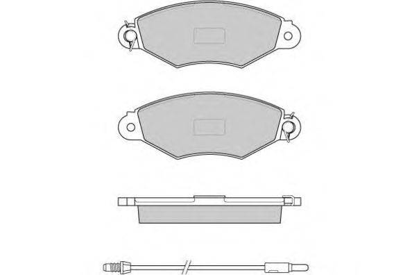 Комплект тормозных колодок, дисковый тормоз E.T.F. 12-1019
