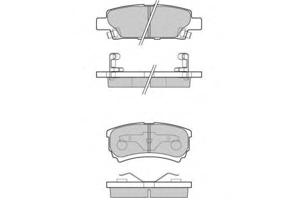 Комплект тормозных колодок, дисковый тормоз E.T.F. 12-1106