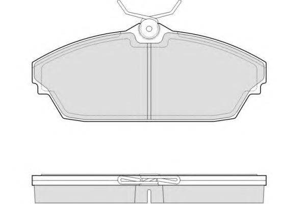 Комплект тормозных колодок, дисковый тормоз E.T.F. 121505