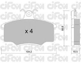 Комплект тормозных колодок, дисковый тормоз CIFAM 822-024-1