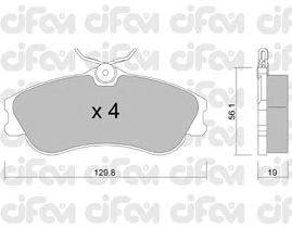 Комплект тормозных колодок, дисковый тормоз CIFAM 822-217-1