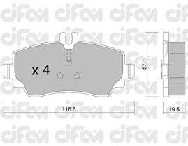 Комплект тормозных колодок, дисковый тормоз CIFAM 822-310-1