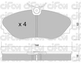 Комплект тормозных колодок, дисковый тормоз CIFAM 822-338-0
