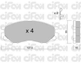 Комплект тормозных колодок, дисковый тормоз CIFAM 822-401-0