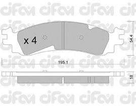 Комплект тормозных колодок, дисковый тормоз CIFAM 822-686-0