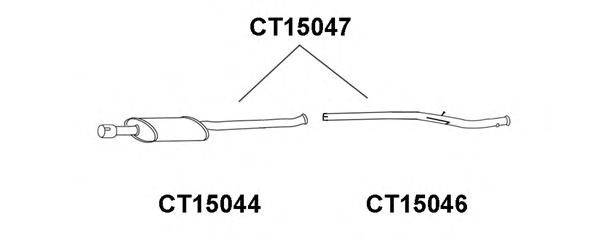 Предглушитель выхлопных газов VENEPORTE CT15044