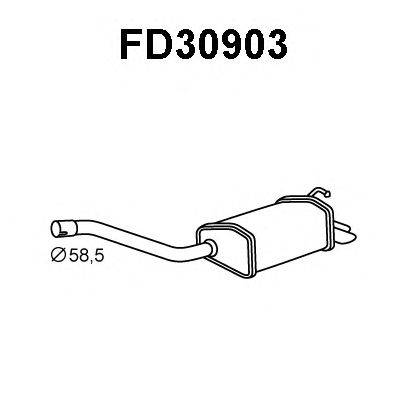 Глушитель выхлопных газов конечный VENEPORTE FD30903