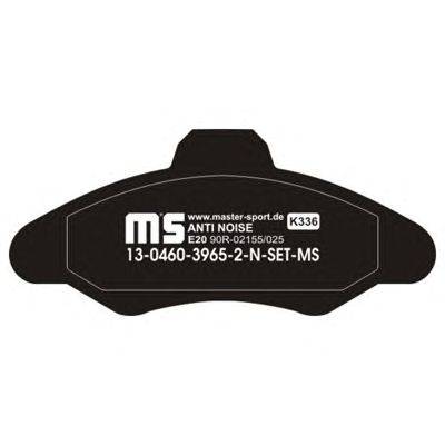Комплект тормозных колодок, дисковый тормоз MASTER-SPORT 13-0460-3965-2-SET-MS