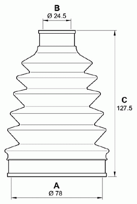 Комплект пылника, приводной вал OPEN PARTS SJK7216.00