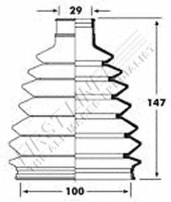 Пыльник, приводной вал FIRST LINE FCB2362