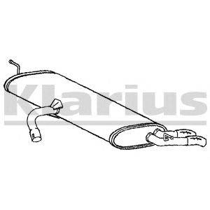 Глушитель выхлопных газов конечный KLARIUS 220869