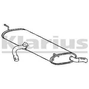 Глушитель выхлопных газов конечный KLARIUS 220876