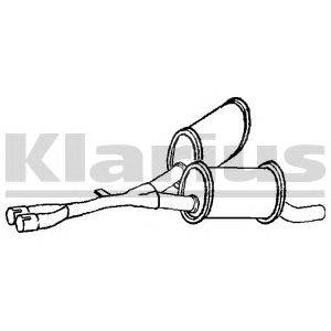 Средний глушитель выхлопных газов KLARIUS 250676