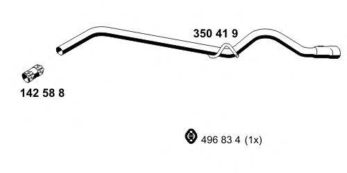 Труба выхлопного газа ERNST 350419