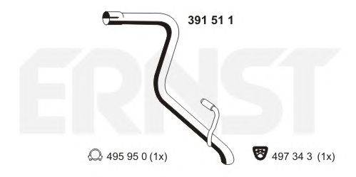 Труба выхлопного газа ERNST 391511