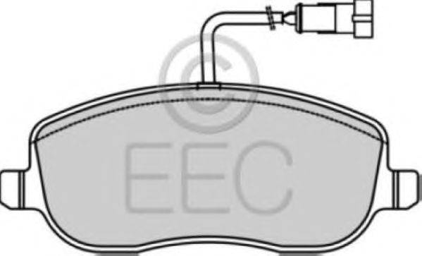 Комплект тормозных колодок, дисковый тормоз EEC BRP1224