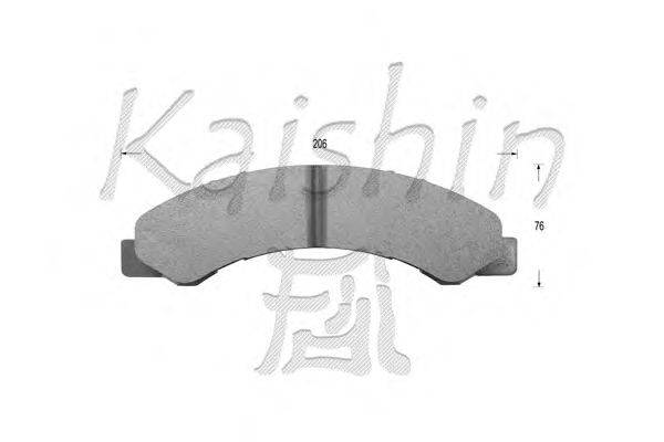 Комплект тормозных колодок, дисковый тормоз KAISHIN D4052