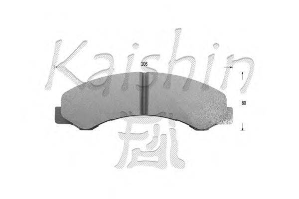 Комплект тормозных колодок, дисковый тормоз KAISHIN D4053