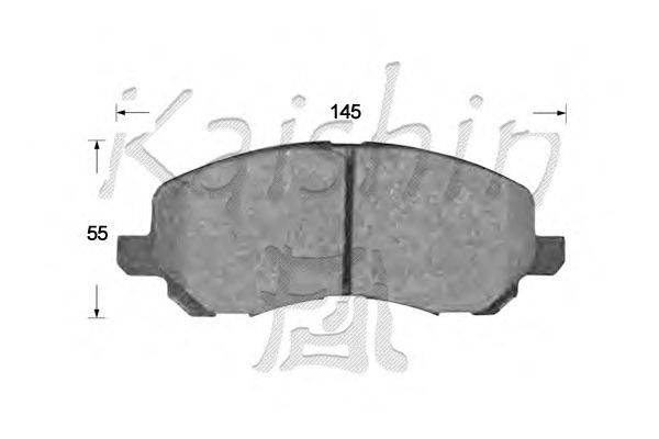 Комплект тормозных колодок, дисковый тормоз KAISHIN FK6108
