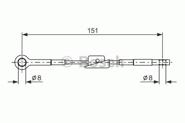 Трос, стояночная тормозная система BOSCH 1 987 477 367