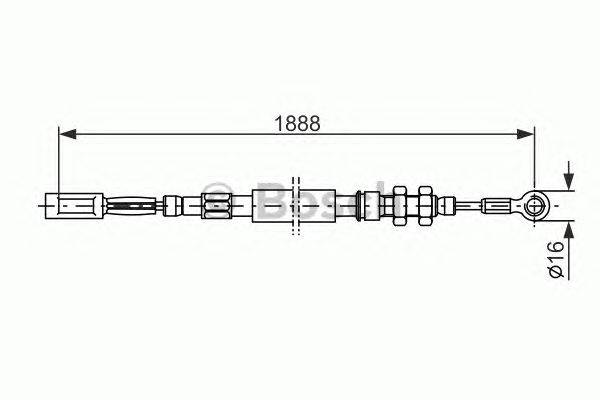 Трос, стояночная тормозная система BOSCH 1 987 477 420