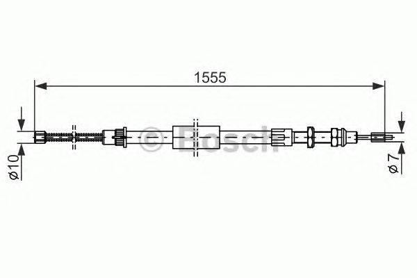 Трос, стояночная тормозная система BOSCH 1 987 477 452