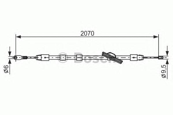 Трос, стояночная тормозная система BOSCH 1 987 477 700