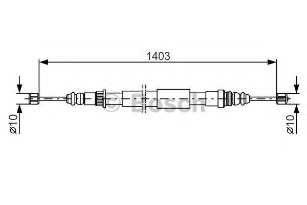 Трос, стояночная тормозная система BOSCH BC630