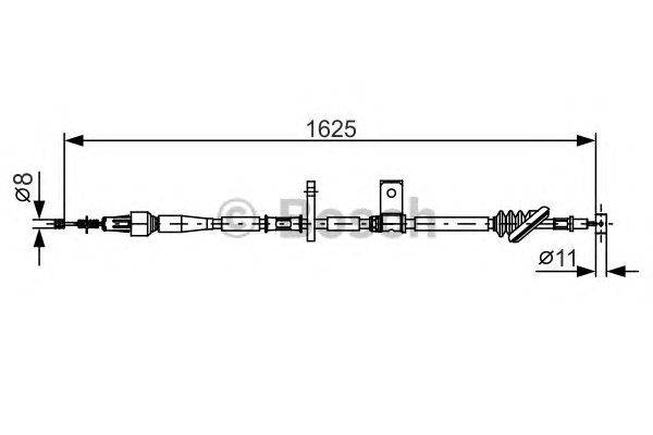 Трос, стояночная тормозная система HERTH+BUSS JAKOPARTS J15928