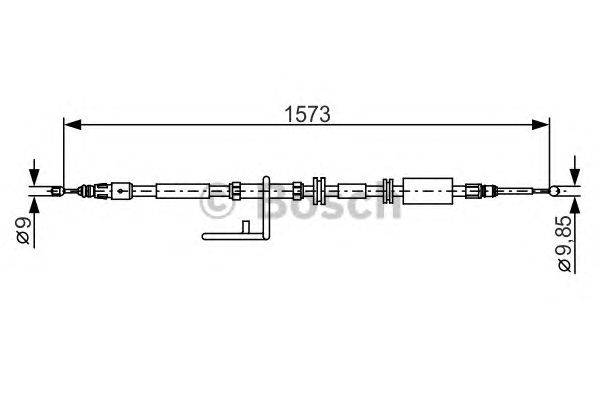 Трос, стояночная тормозная система BOSCH 1 987 482 313