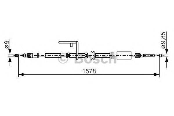 Трос, стояночная тормозная система BOSCH 1 987 482 314