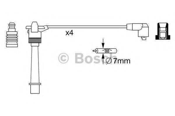 Комплект проводов зажигания BOSCH 0 986 357 258