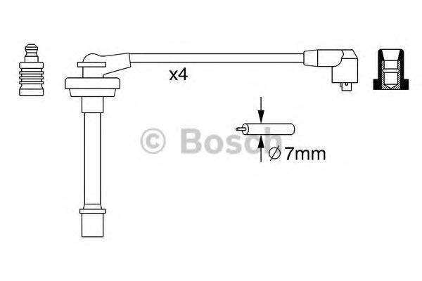 Комплект проводов зажигания BOSCH 0 986 357 278