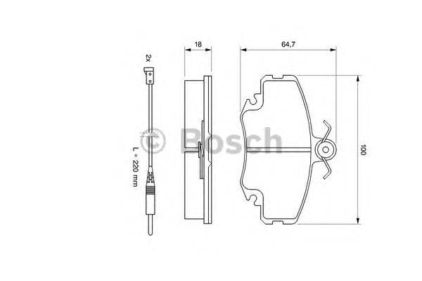 Комплект тормозных колодок, дисковый тормоз BOSCH 0 986 469 371